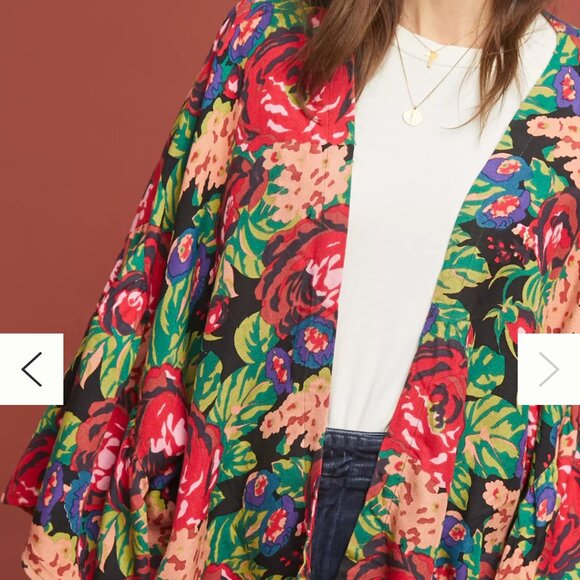 Anthropologie Bel Kazan Painterly Floral Kimono OS - Picture 11 of 11